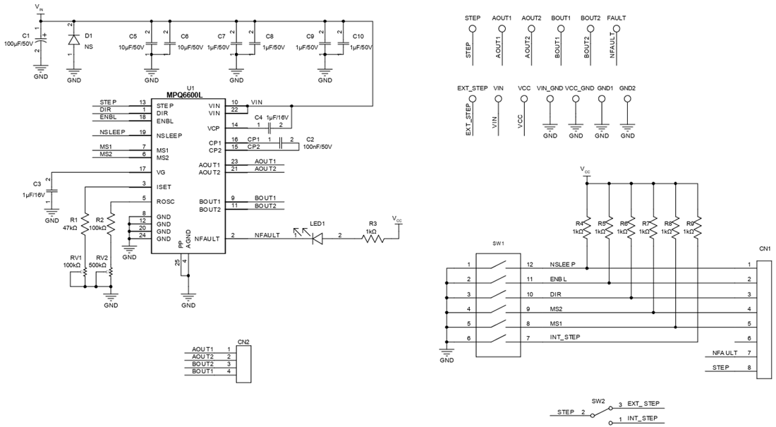 Schematic - Monolithic Power Systems (MPS) EVQ6600L-R-00A Evaluation Board